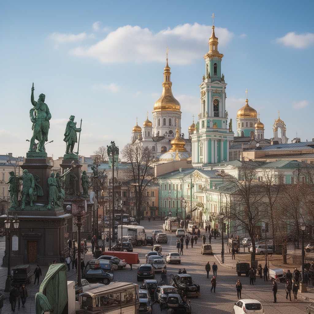 AI-generated illustration of Alexander Nevsky Lavra