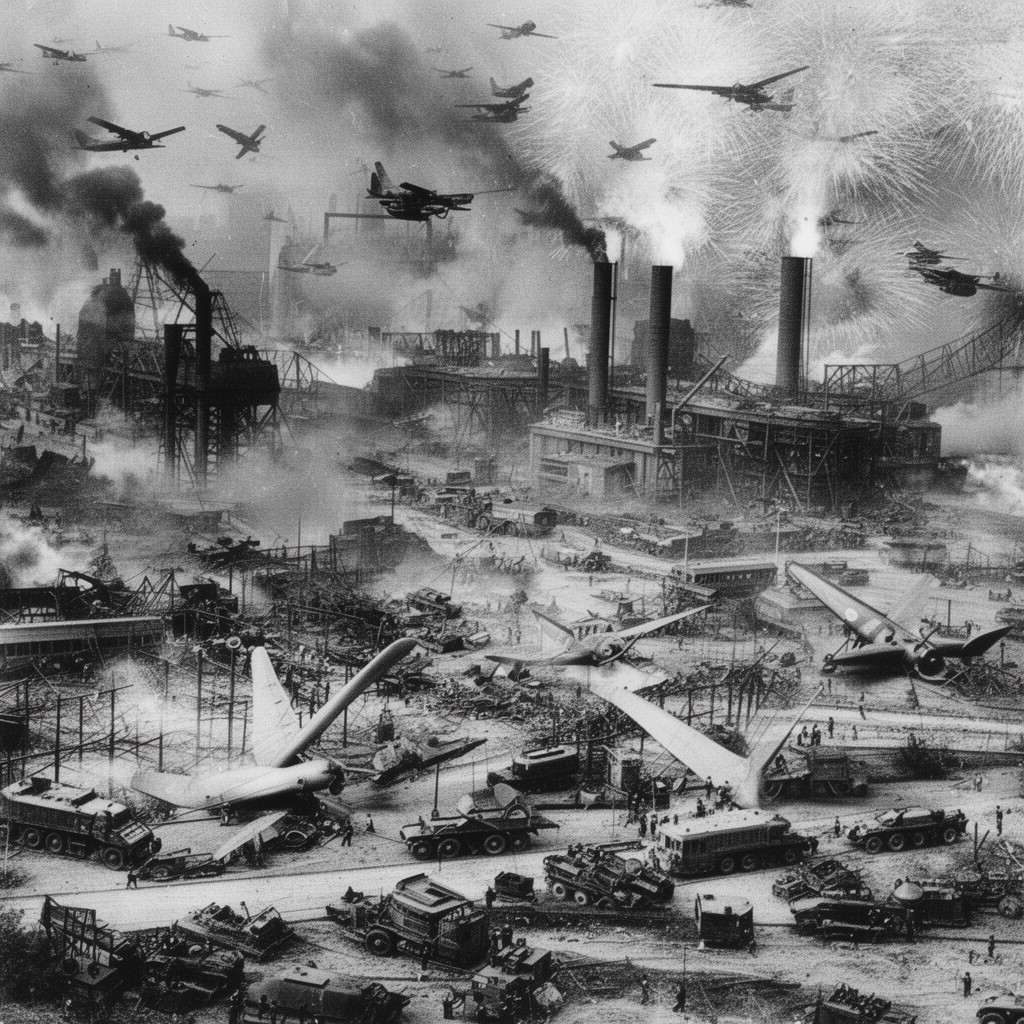 AI-generated illustration of Battle of the Ruhr