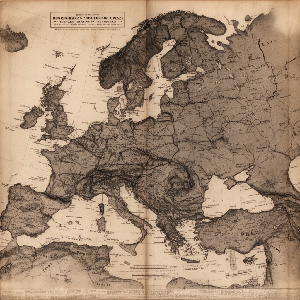 AI-generated illustration of German-occupied Europe
