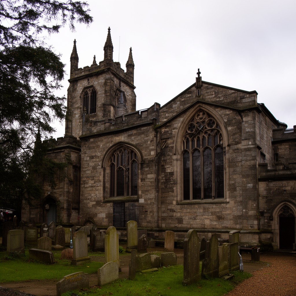 AI-generated illustration of St Mary’s Church, Stoke-on-Trent