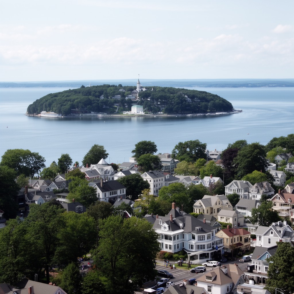 AI-generated illustration of Mackinac Island