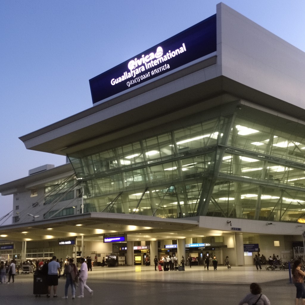 AI-generated illustration of Miguel Hidalgo y Costilla Guadalajara International Airport