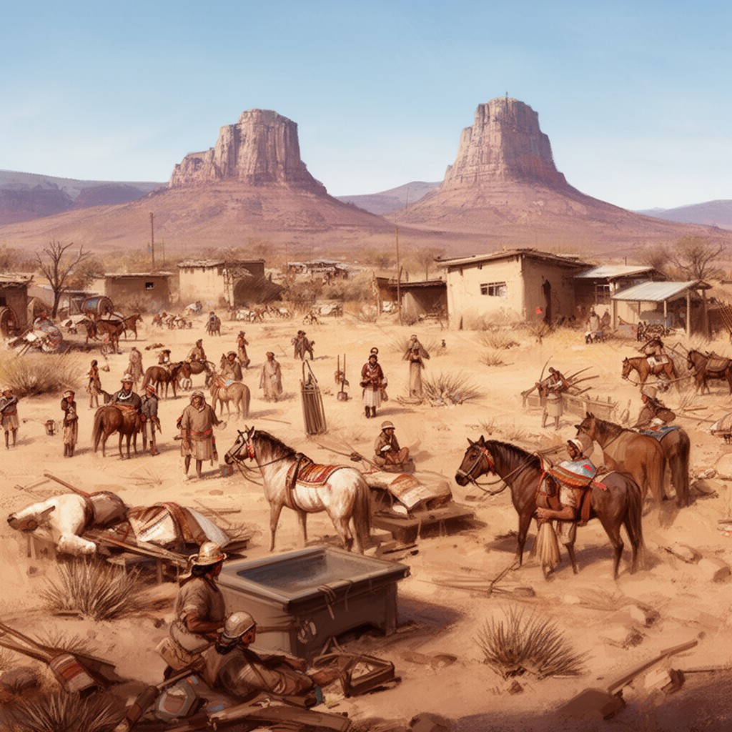 AI-generated illustration of Aridoamerica