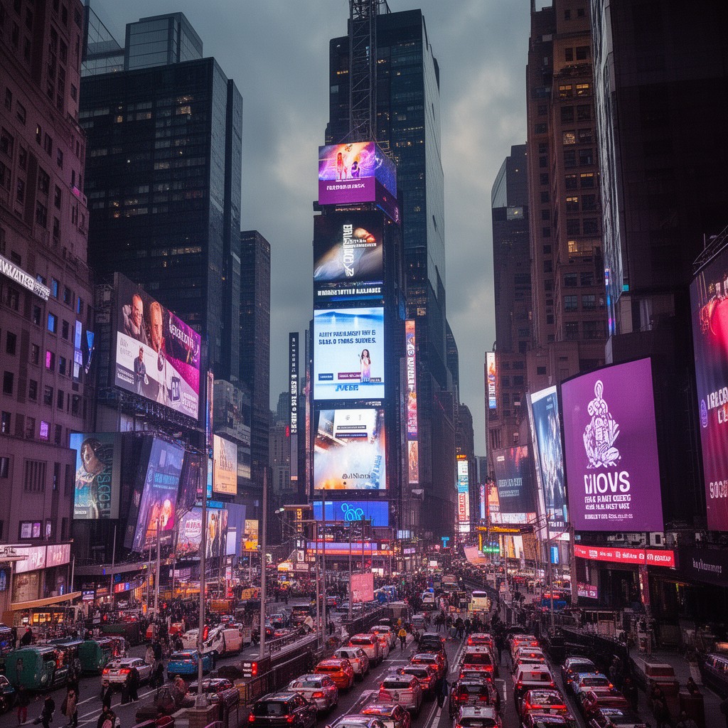 AI-generated illustration of Times Square Alliance