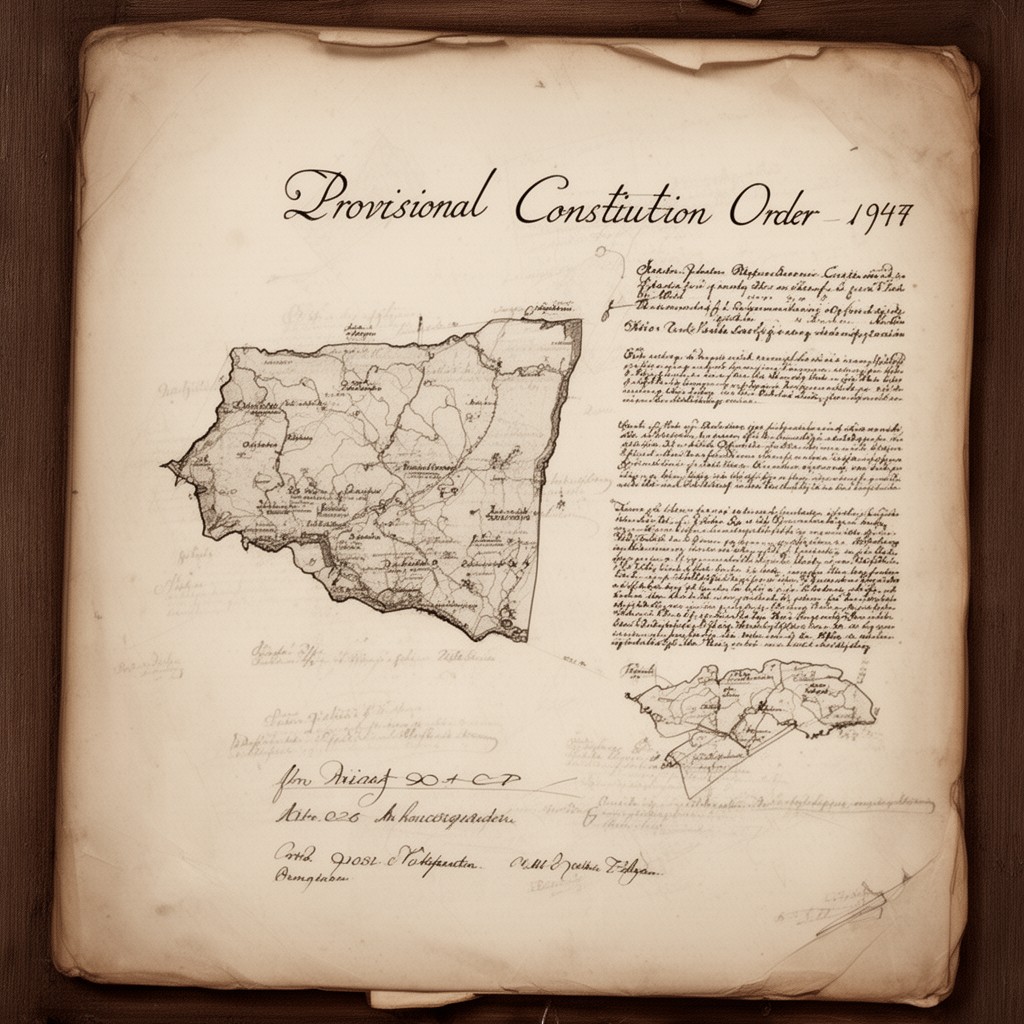 AI-generated illustration of Pakistan (Provisional Constitution) Order 1947