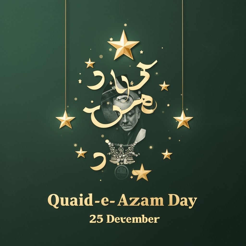 AI-generated illustration of Quaid-e-Azam Day (25 December)