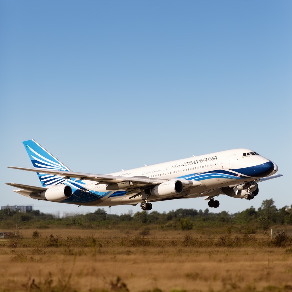 AI-generated illustration of Garuda Indonesia