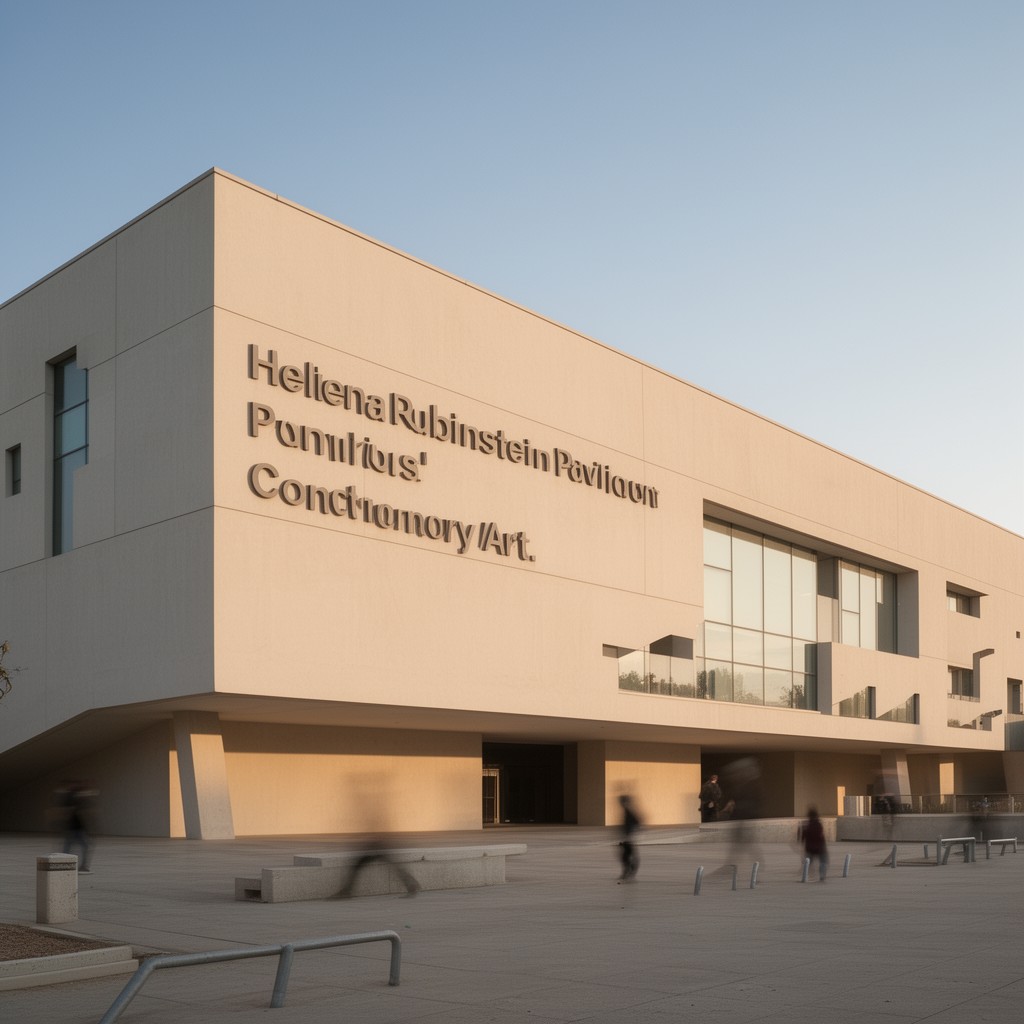 AI-generated illustration of Helena Rubinstein Pavilion for Contemporary Art