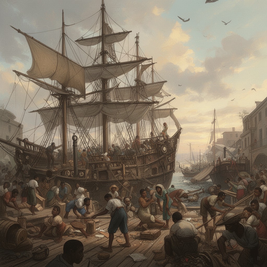 AI-generated illustration of Middle Passage