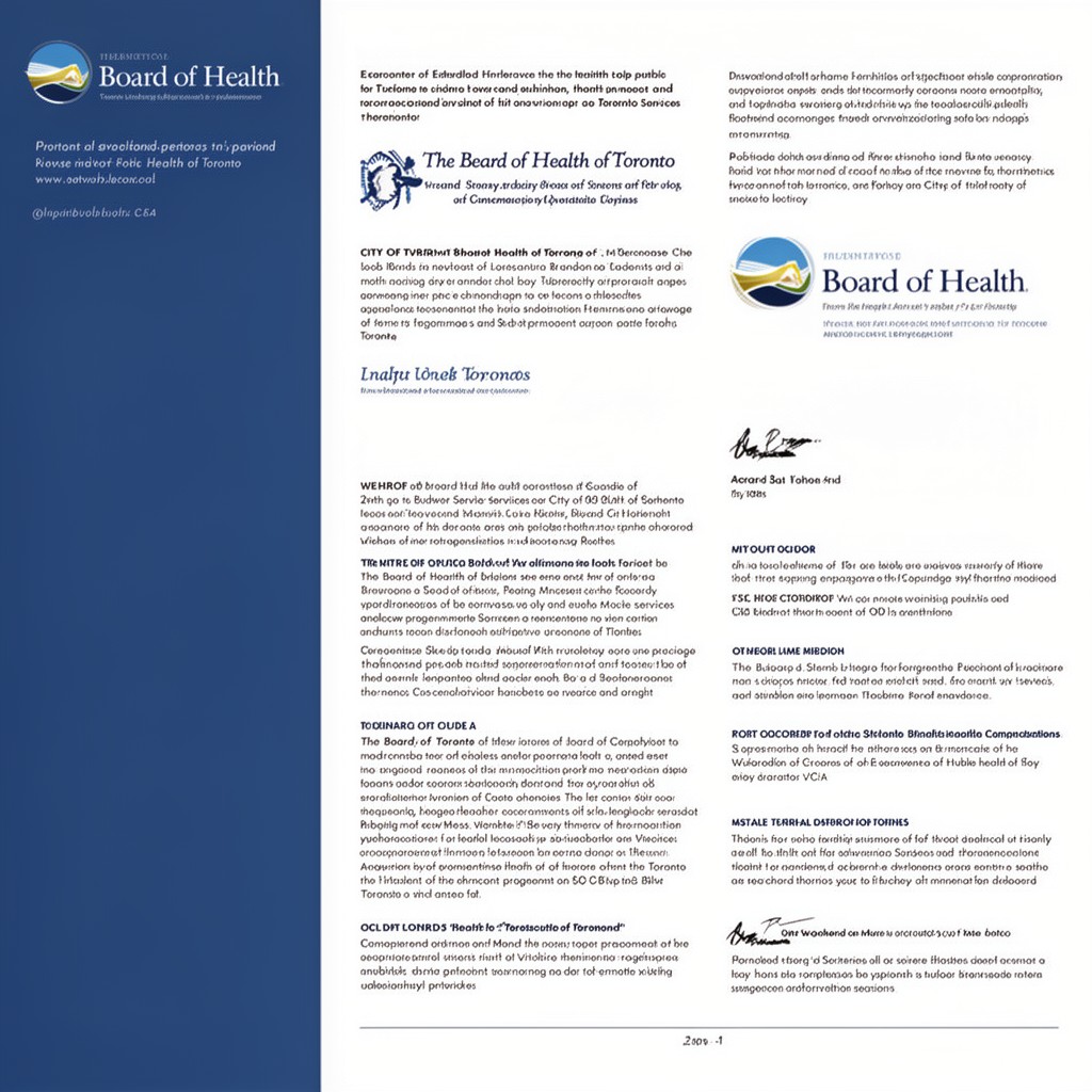 AI-generated illustration of Board of Health of Toronto