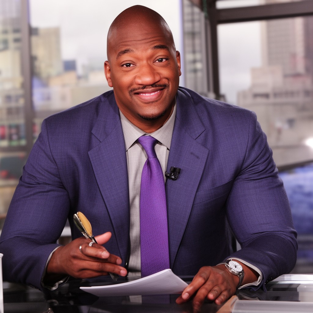 AI-generated illustration of Michael Strahan