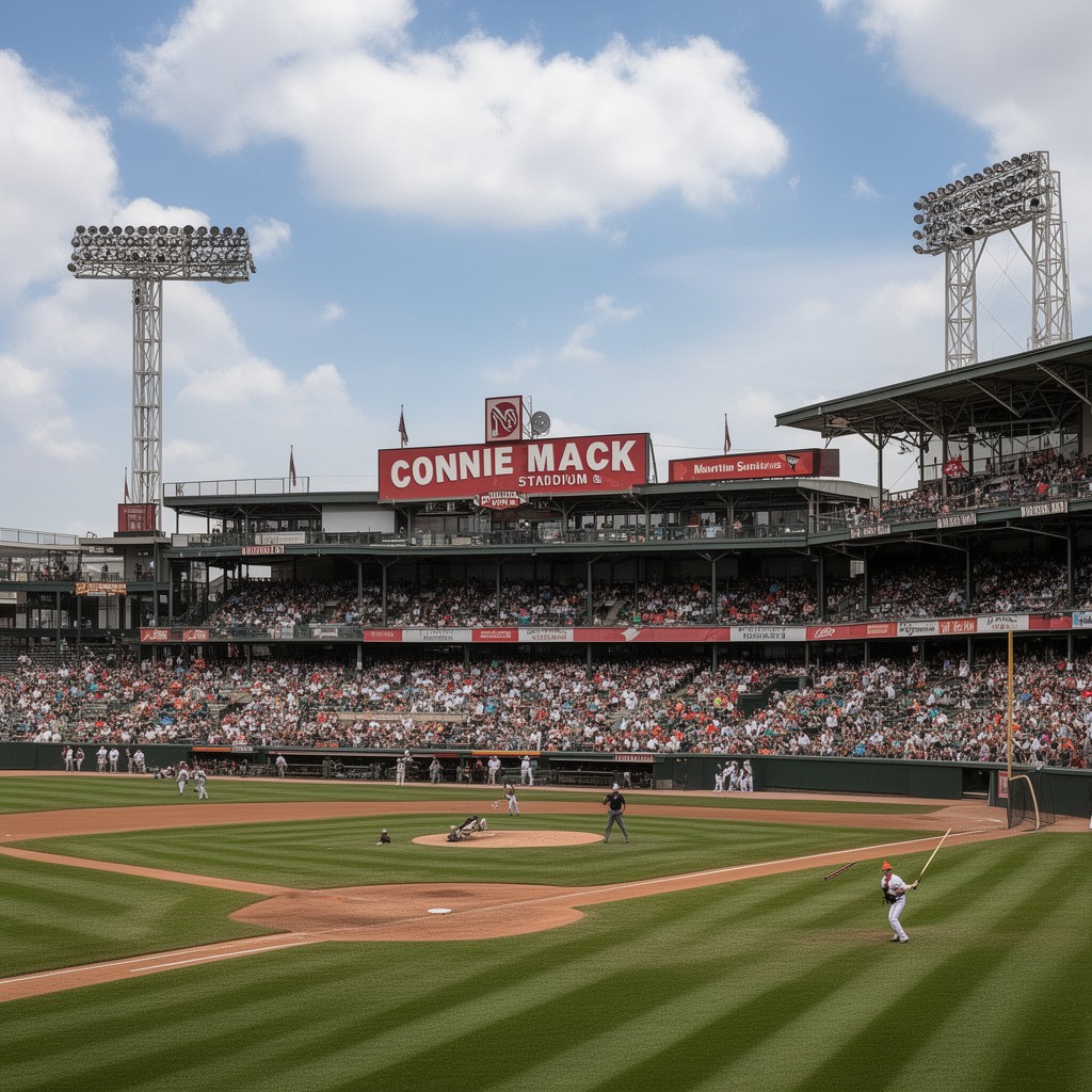 AI-generated illustration of Connie Mack Stadium