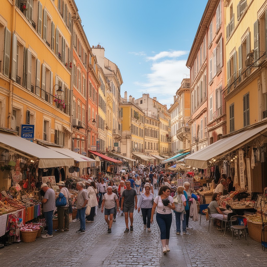 AI-generated illustration of Old Town (Vieux-Nice)