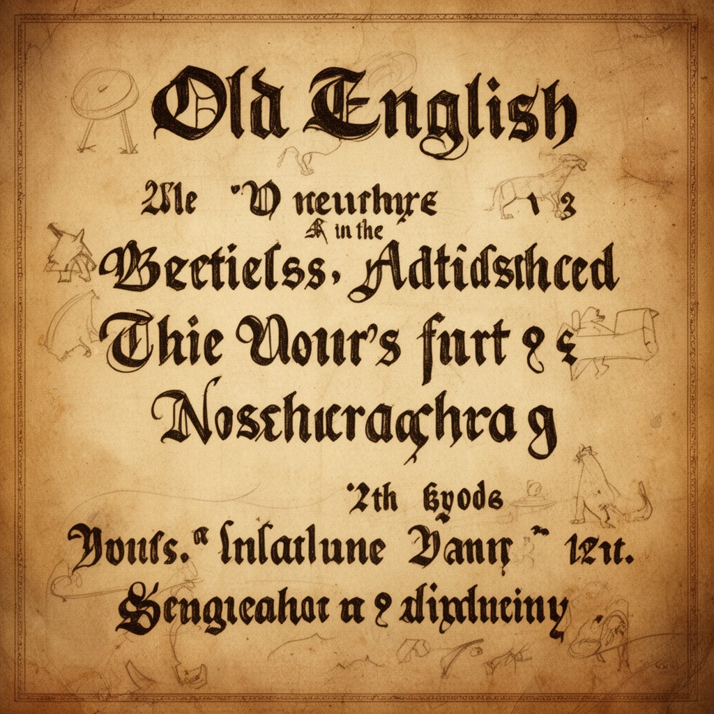 AI-generated illustration of Old English