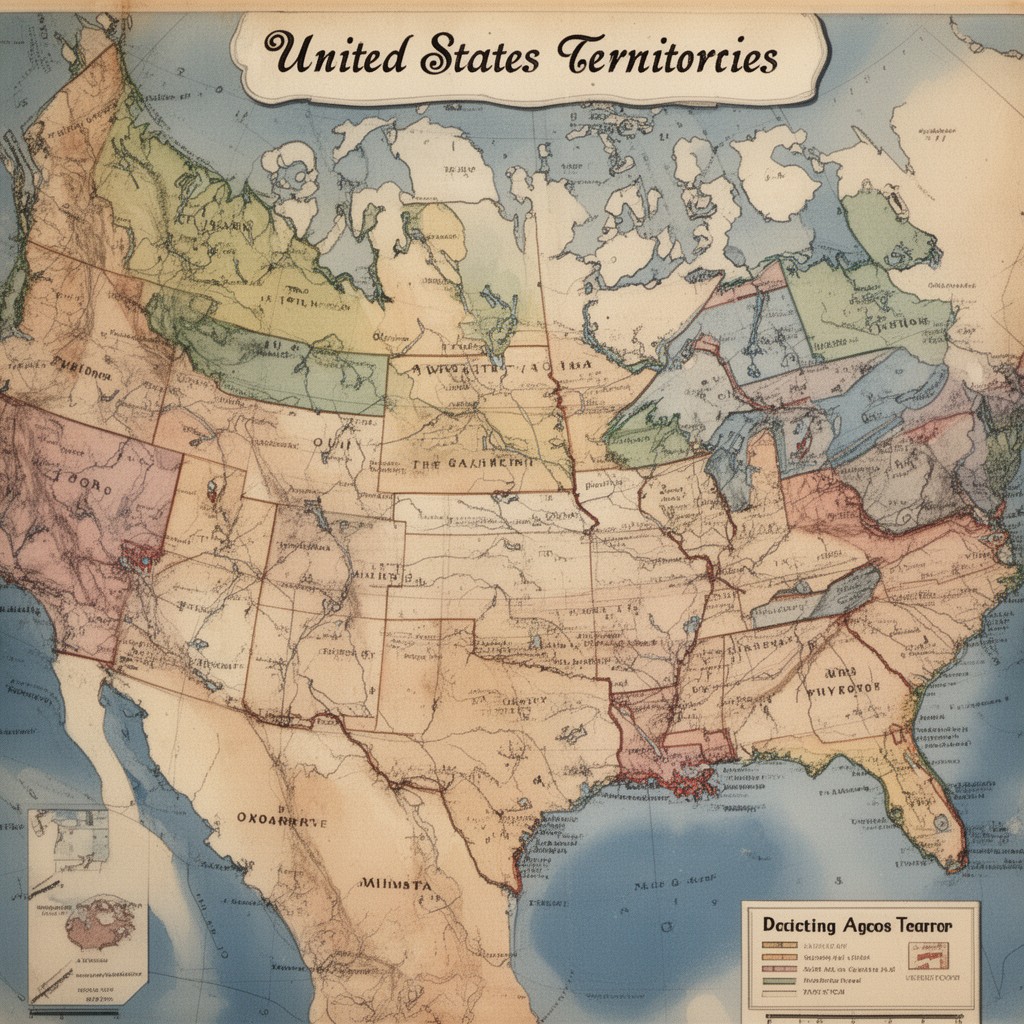 AI-generated illustration of United States territories