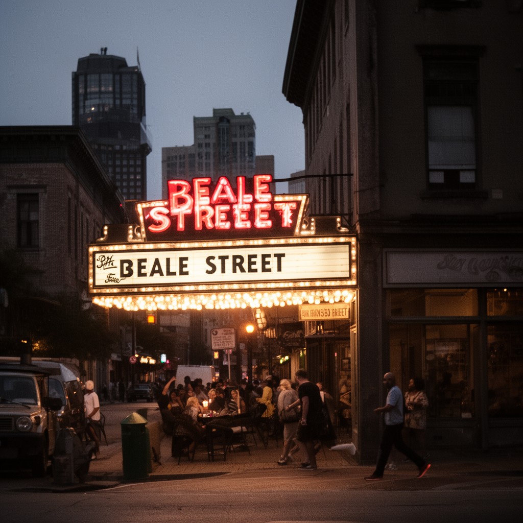 AI-generated illustration of Beale Street