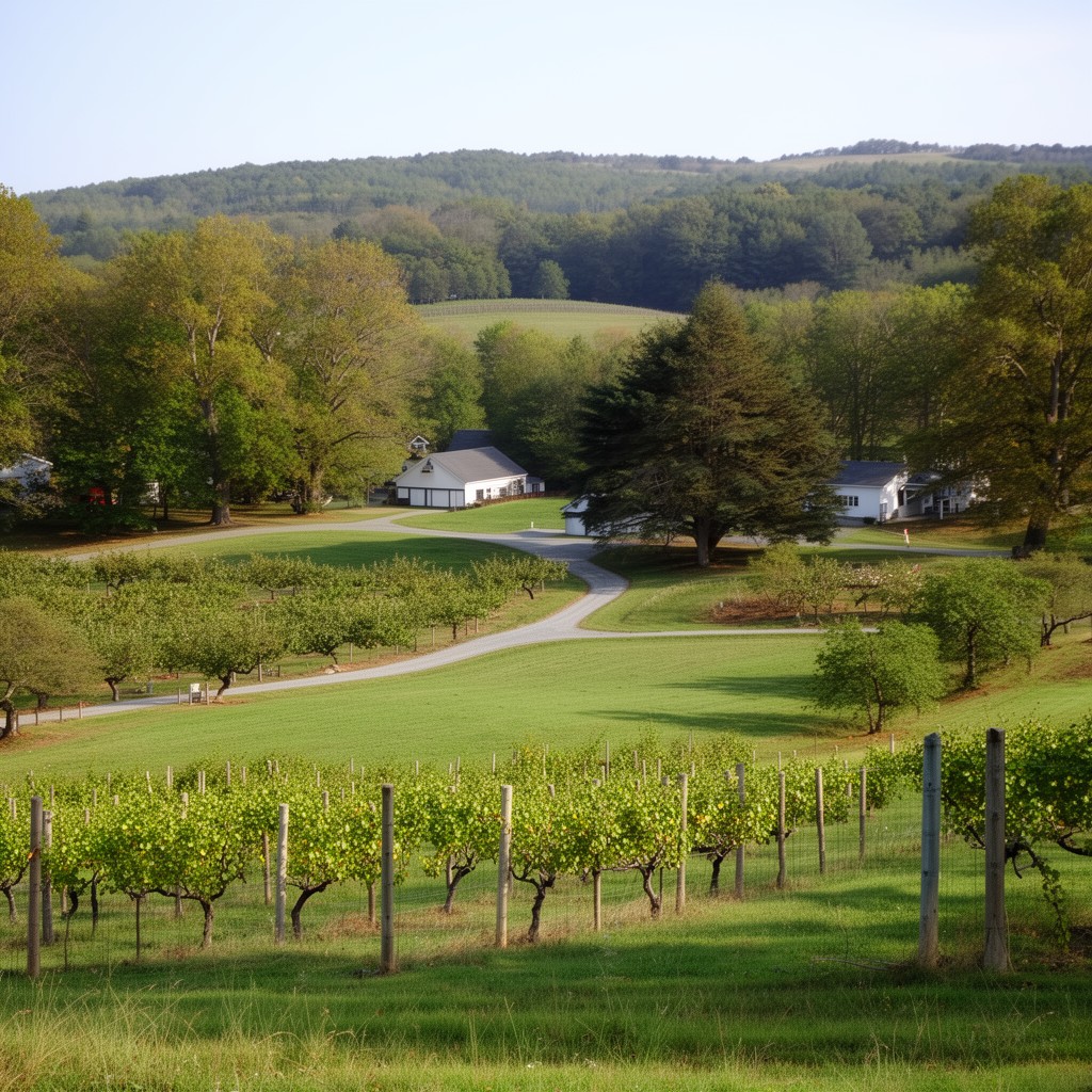 AI-generated illustration of Nashoba Valley Winery area