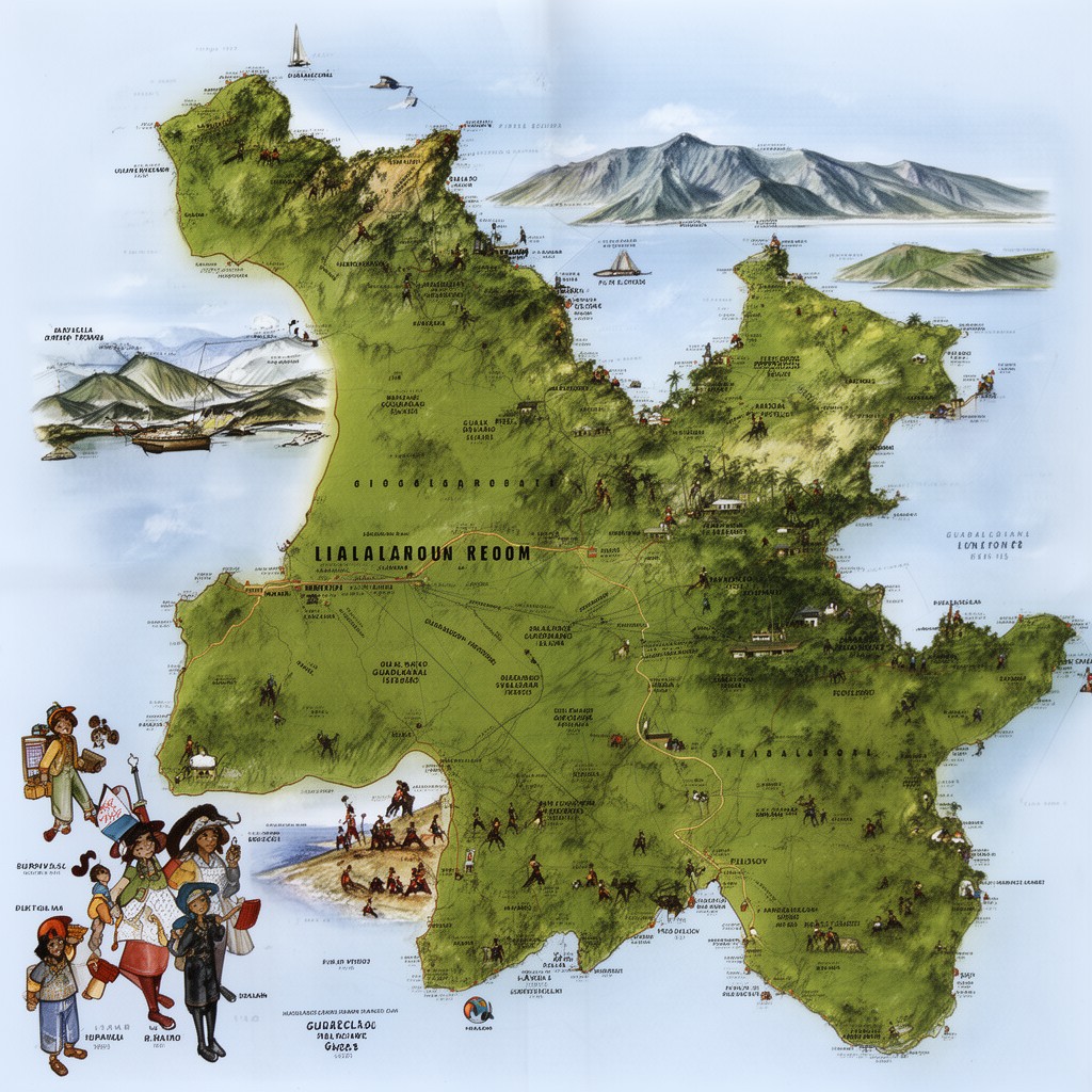 AI-generated illustration of Guadalcanal Province