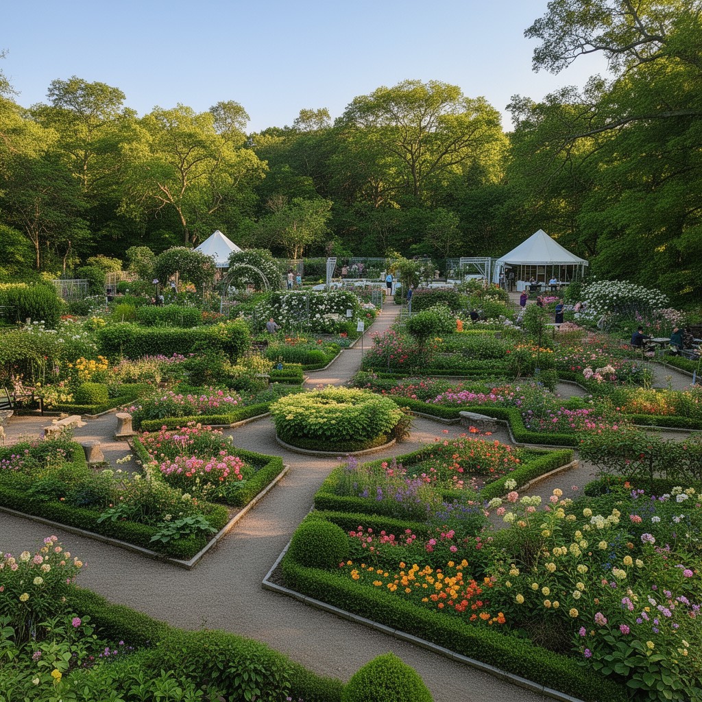 AI-generated illustration of The Gardens at Elm Bank