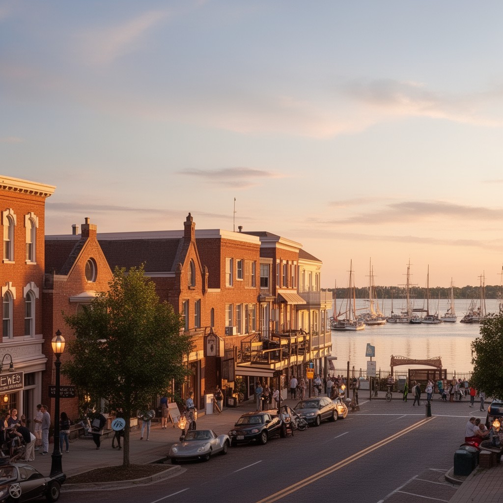 AI-generated illustration of Lewes, Delaware