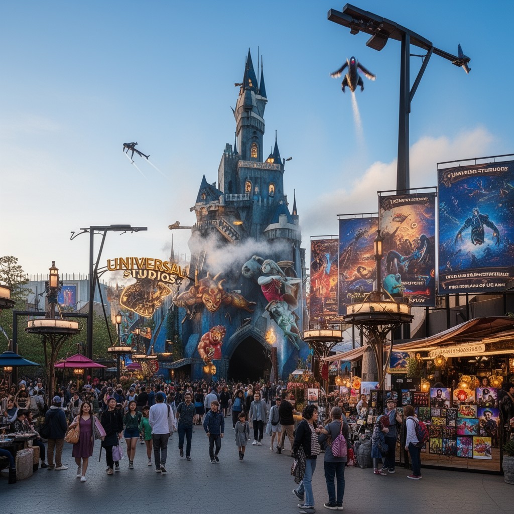 AI-generated illustration of Universal Studios Japan