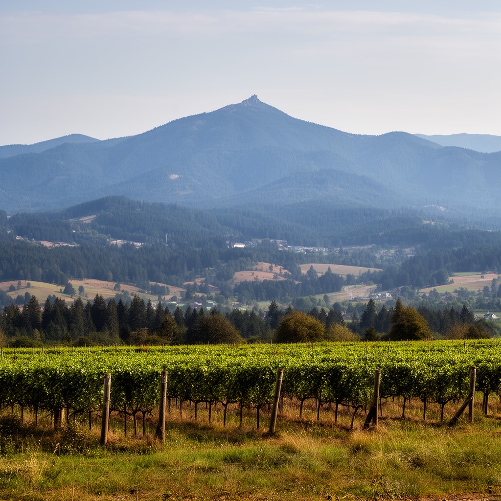 AI-generated illustration of Chehalem Mountains