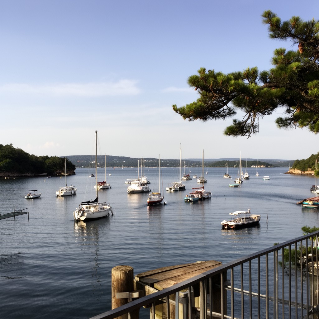 AI-generated illustration of Casco Bay