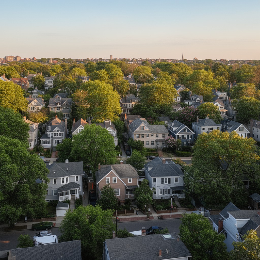 AI-generated illustration of Brookline