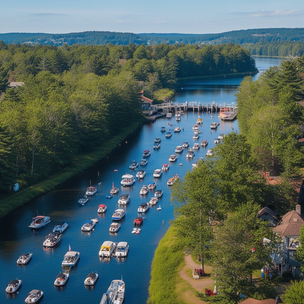AI-generated illustration of Trent–Severn Waterway