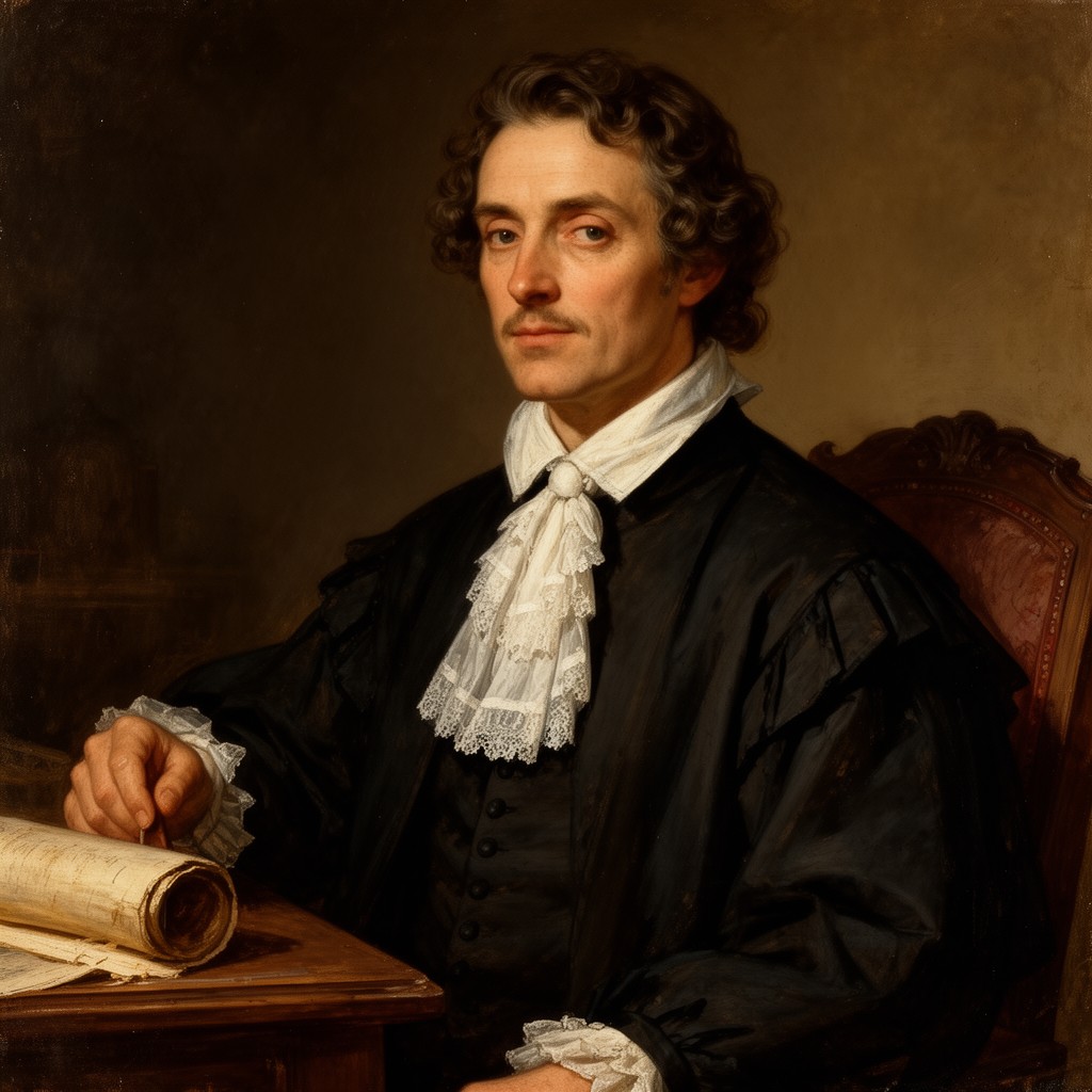 AI-generated illustration of Magistrate Jonathan Corwin