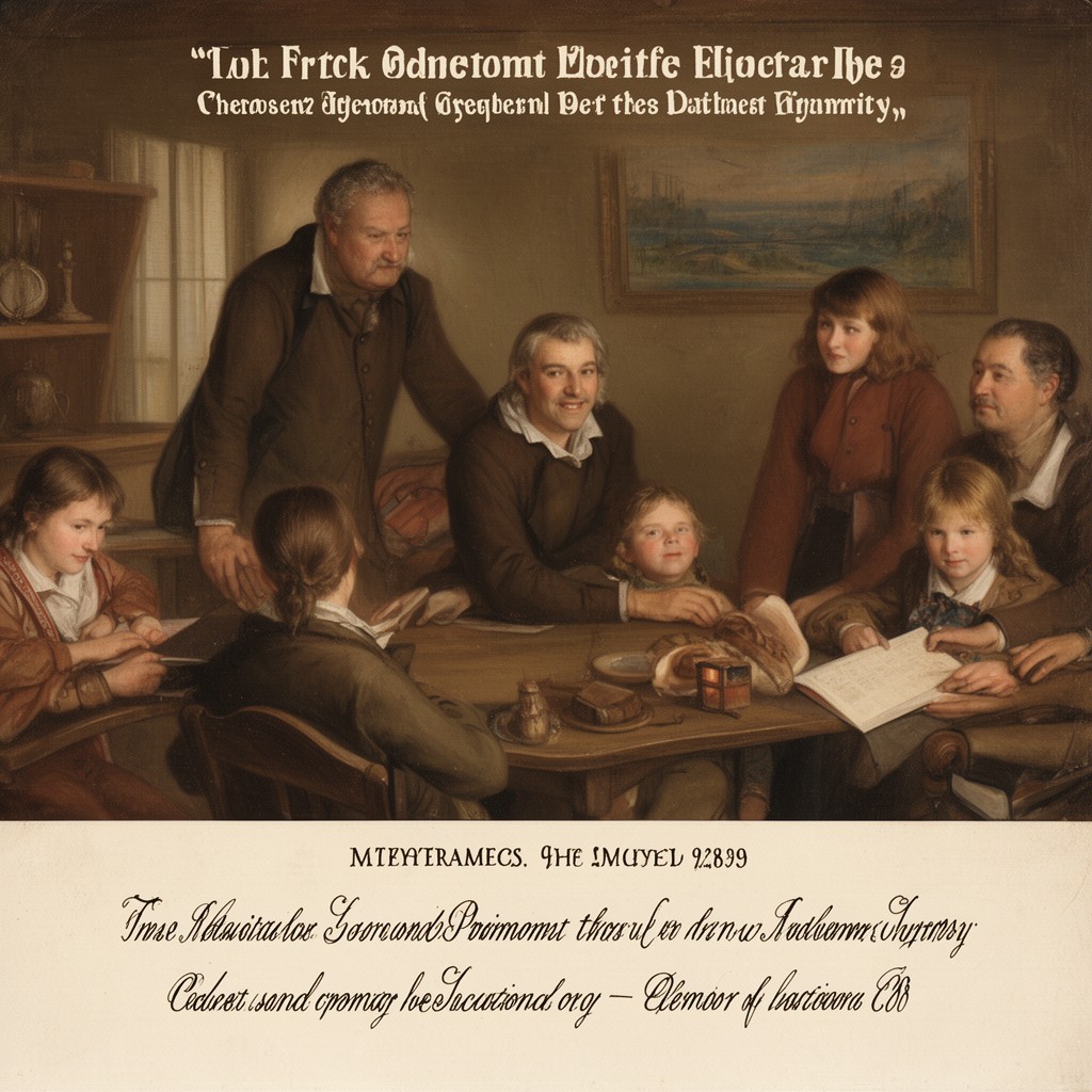 AI-generated illustration of Mather family