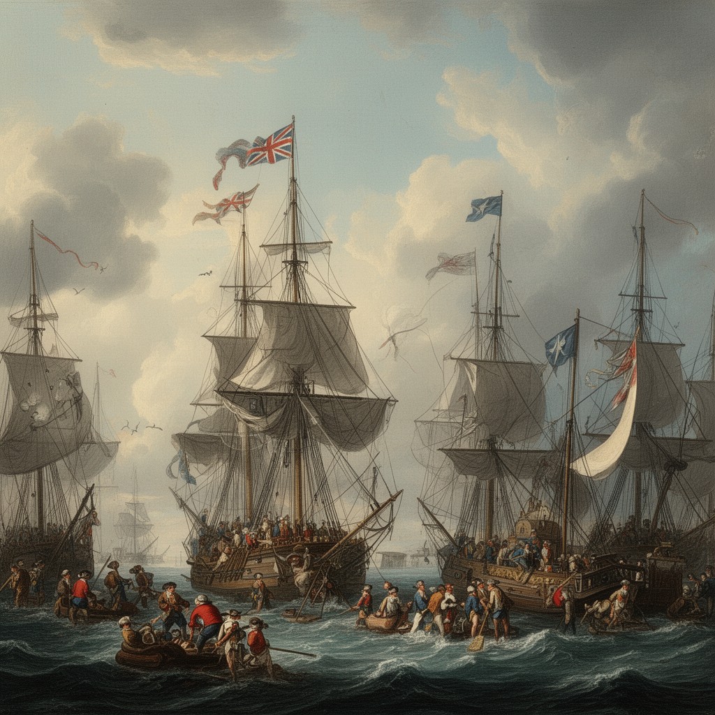 AI-generated illustration of Battle of Camperdown