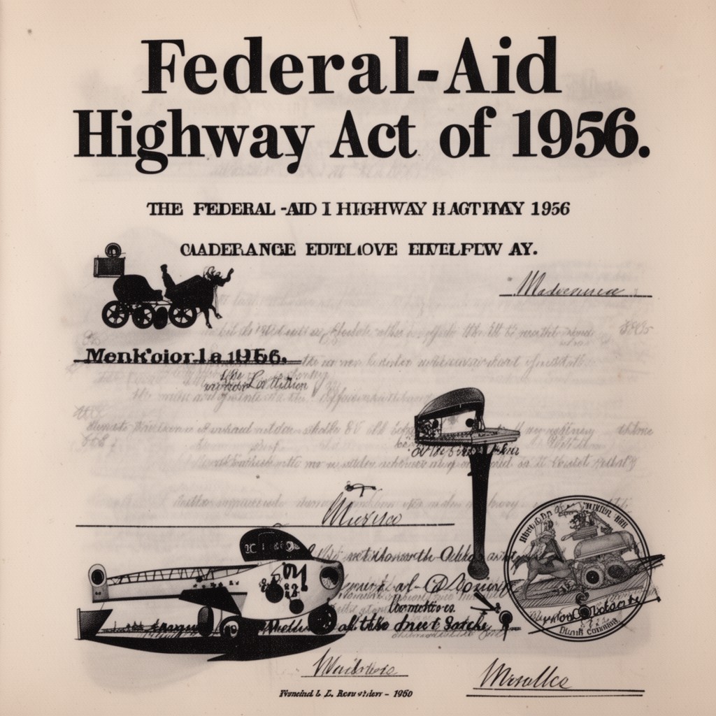 AI-generated illustration of Federal-Aid Highway Act of 1956