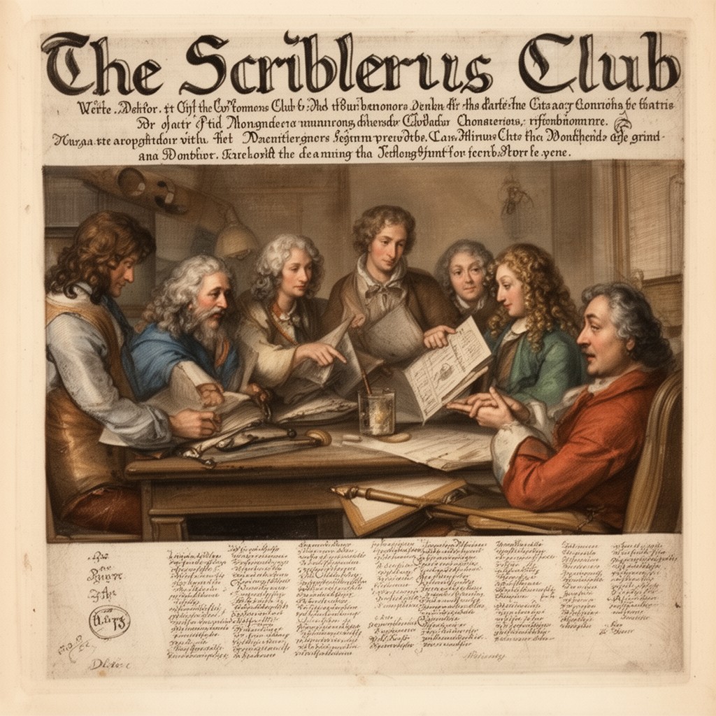 AI-generated illustration of The Scriblerus Club