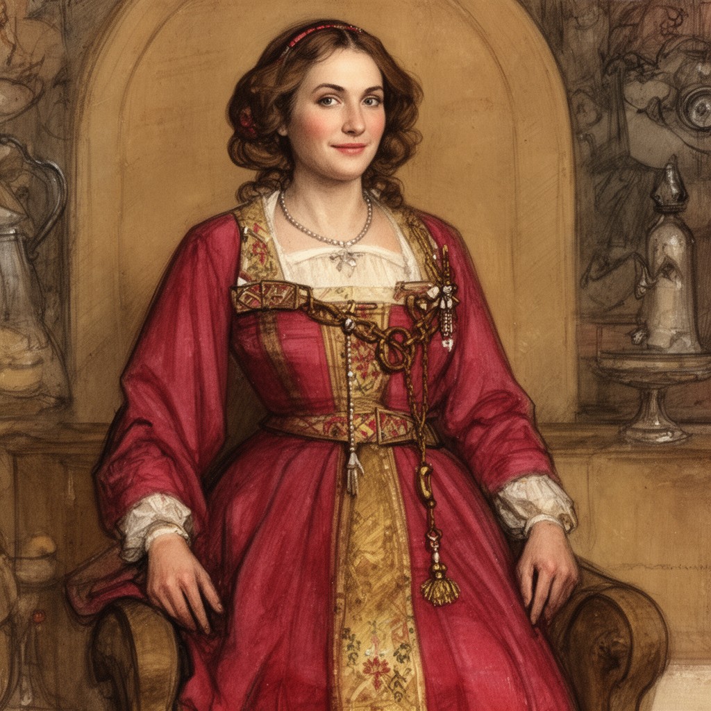 AI-generated illustration of The Wife of Bath
