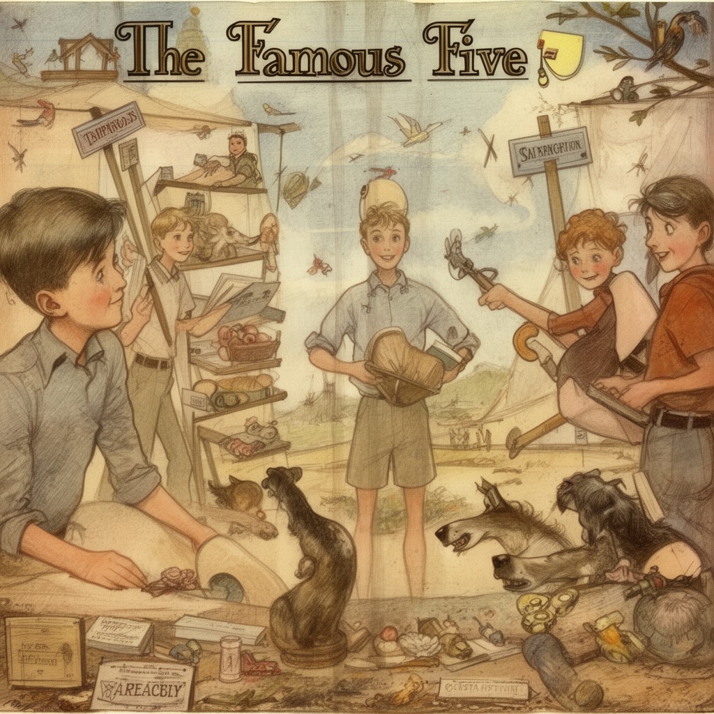 AI-generated illustration of The Famous Five