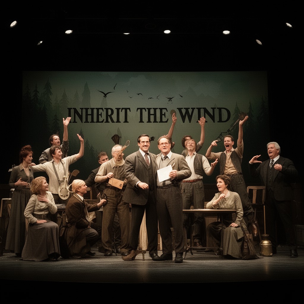 AI-generated illustration of play "Inherit the Wind"