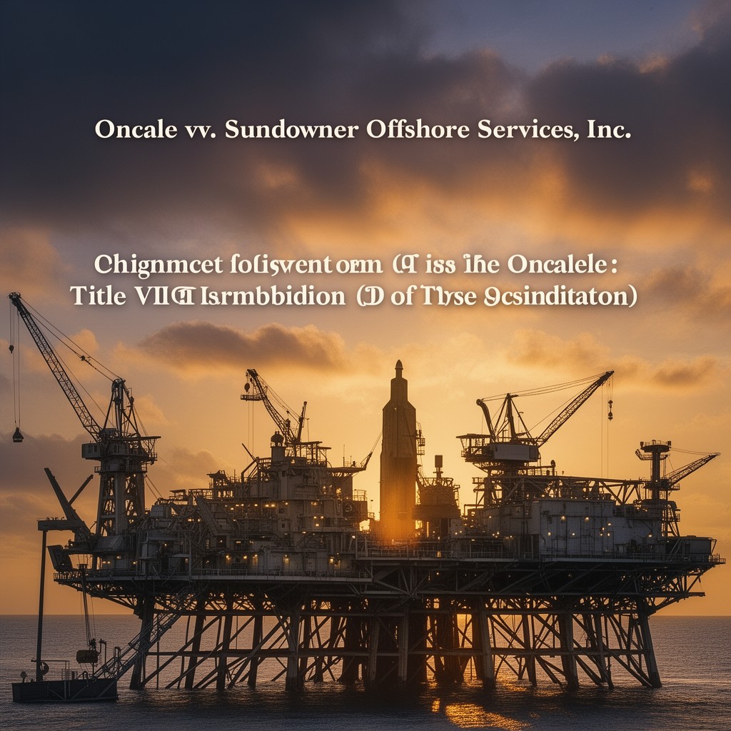 AI-generated illustration of Oncale v. Sundowner Offshore Services, Inc.