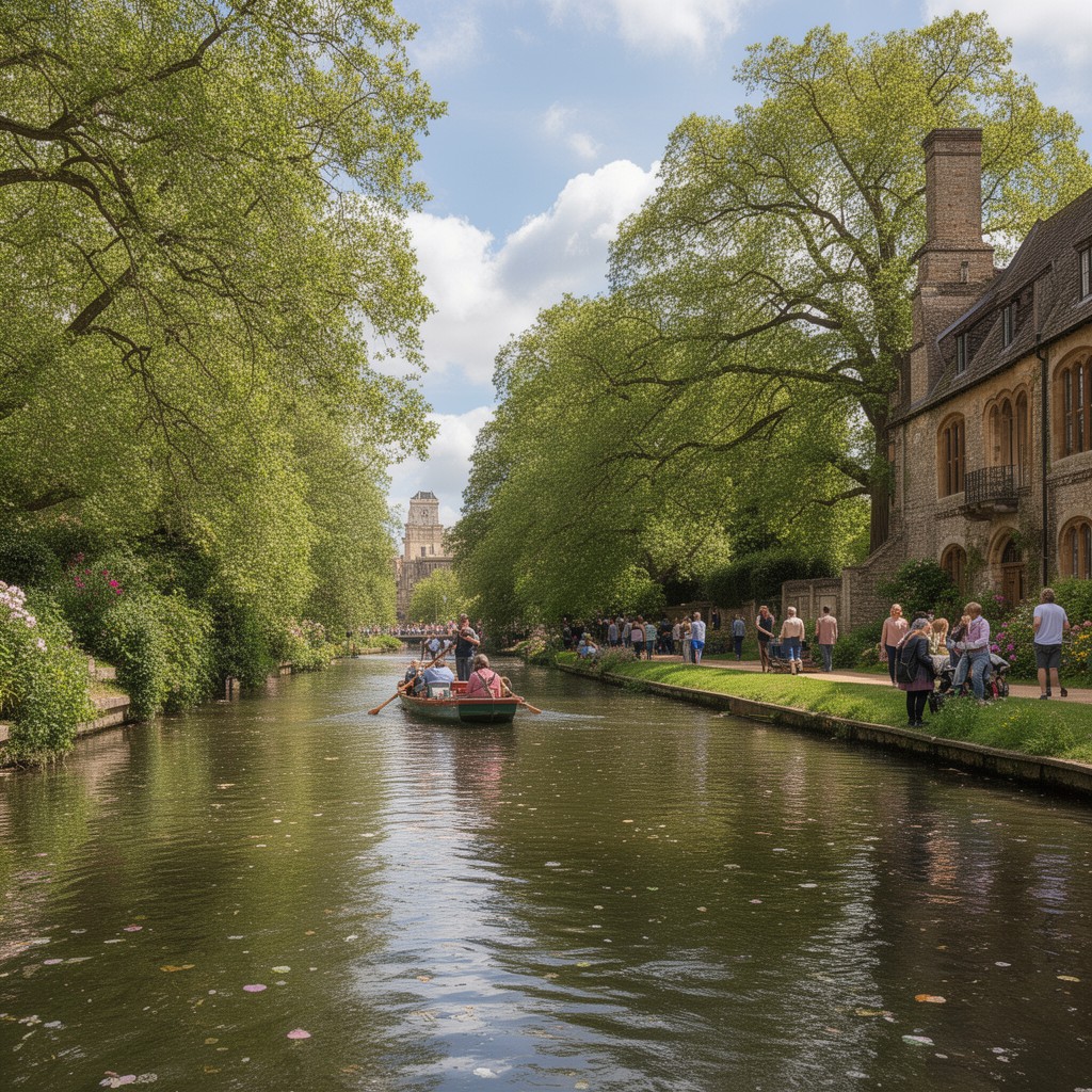 AI-generated illustration of River Cam