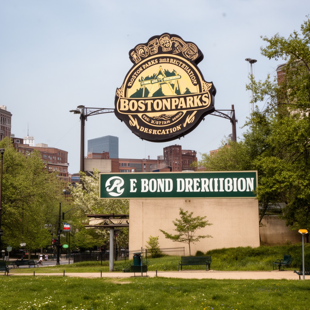 AI-generated illustration of Boston Parks and Recreation Department