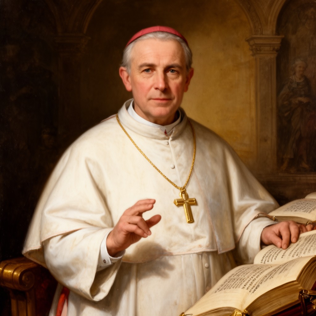 AI-generated illustration of Pope Damasus I