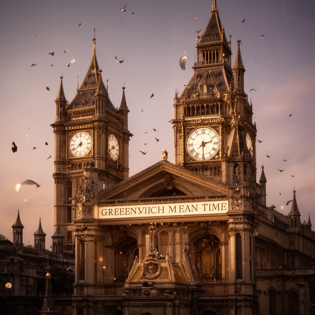AI-generated illustration of Greenwich Mean Time