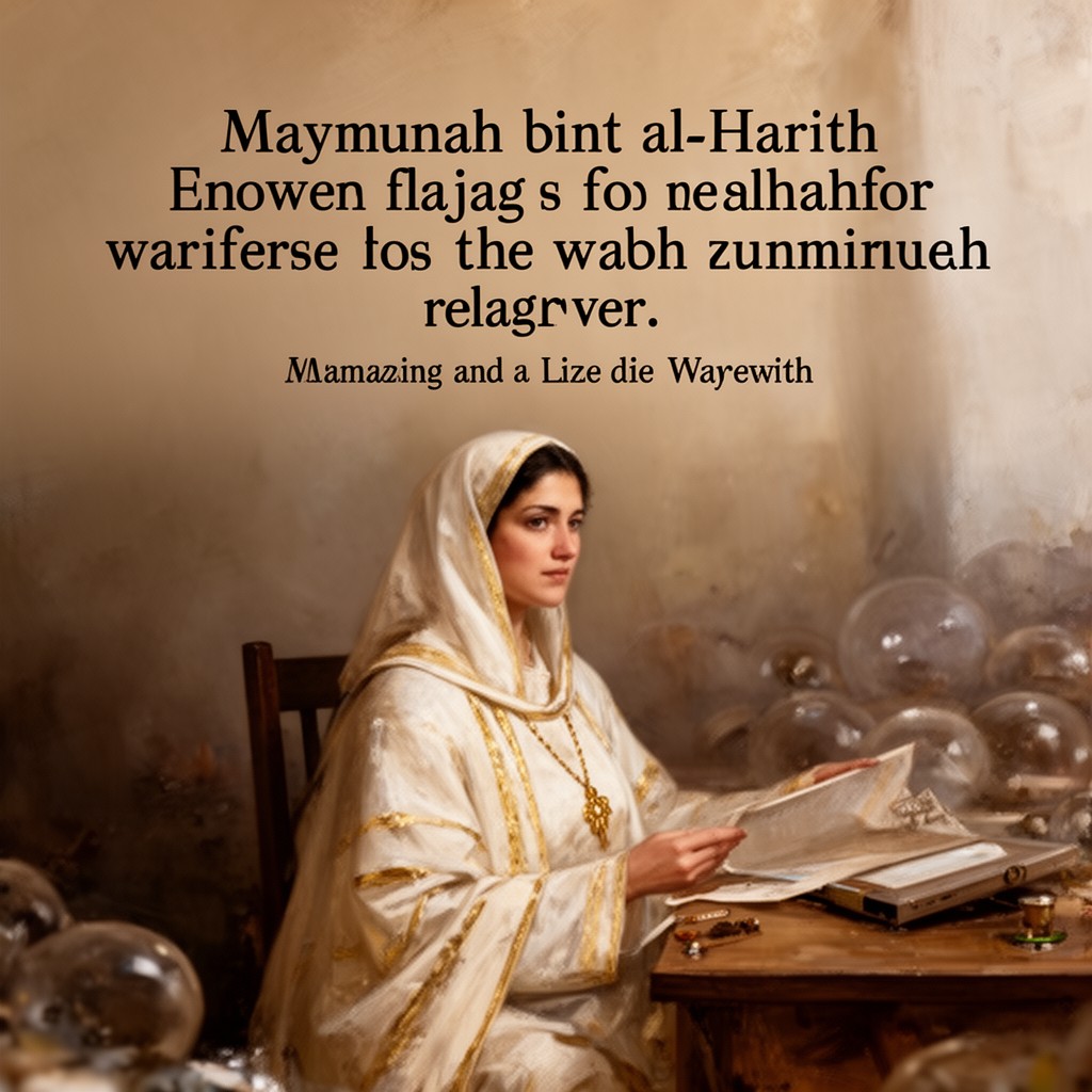 AI-generated illustration of Maymunah bint al-Harith