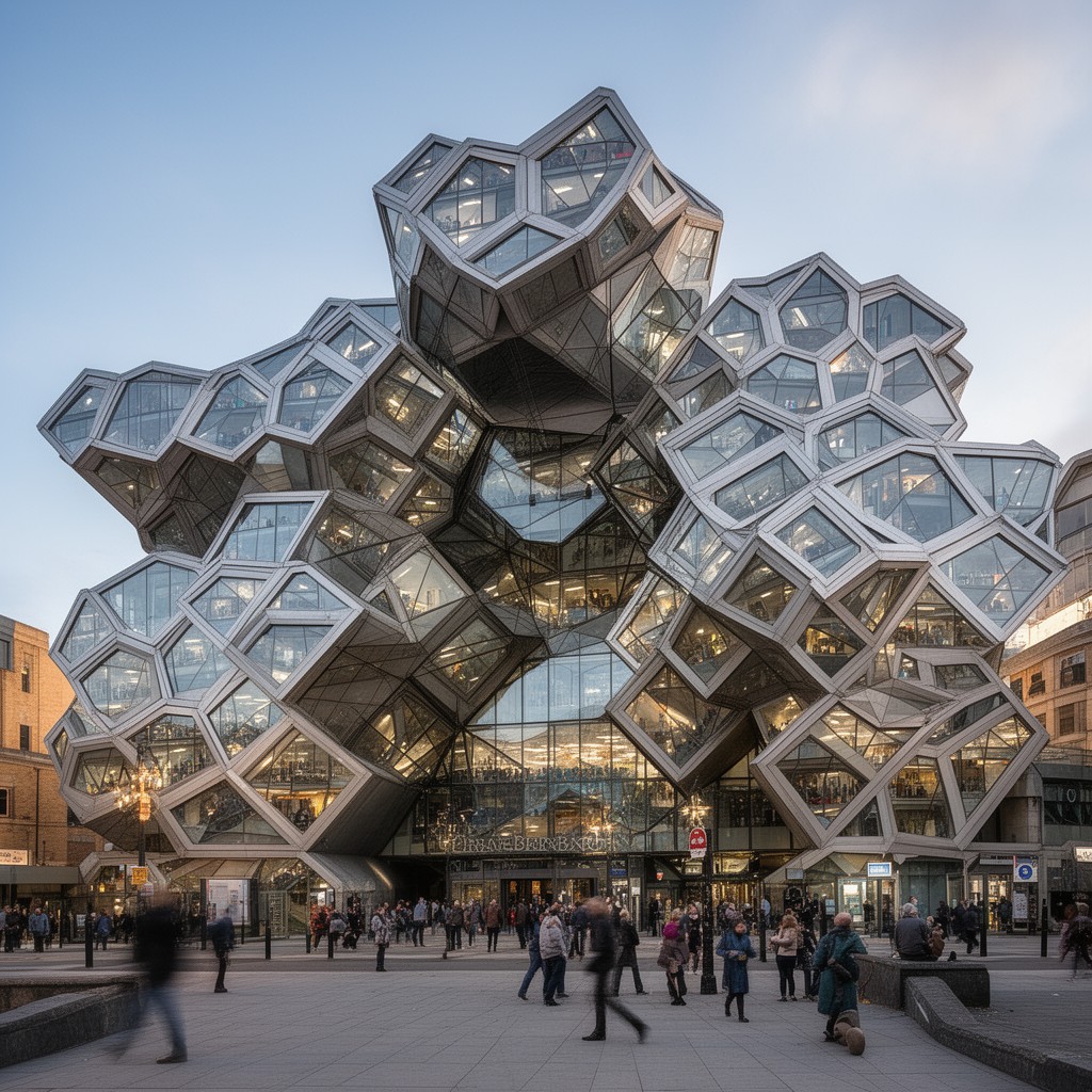 AI-generated illustration of Library of Birmingham
