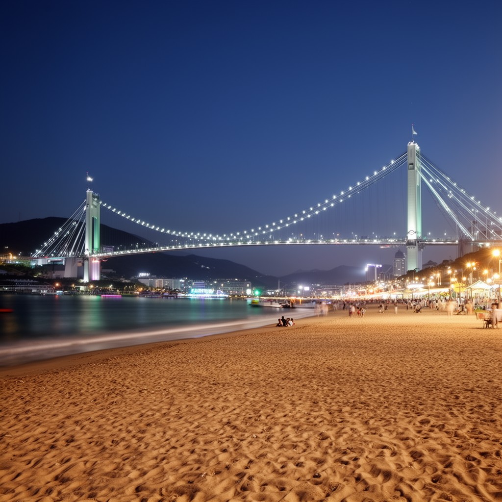 AI-generated illustration of Gwangalli Beach