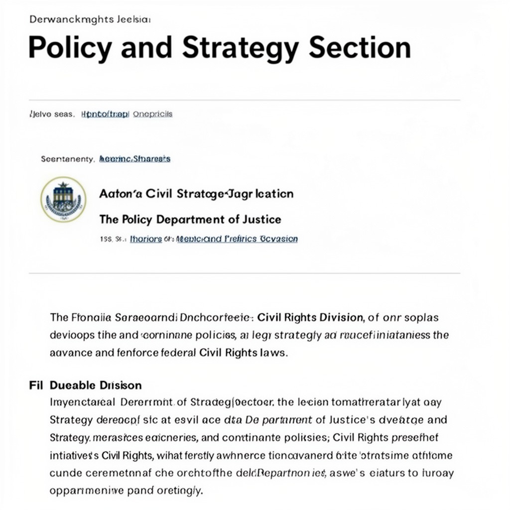AI-generated illustration of Policy and Strategy Section