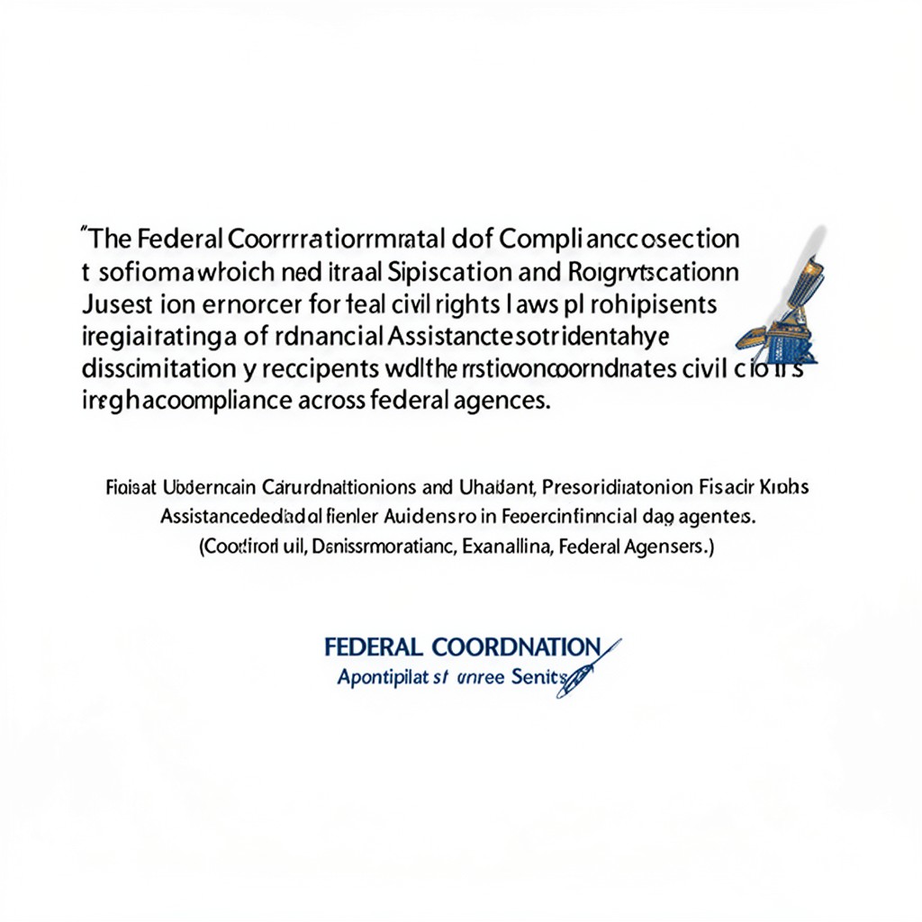AI-generated illustration of Federal Coordination and Compliance Section