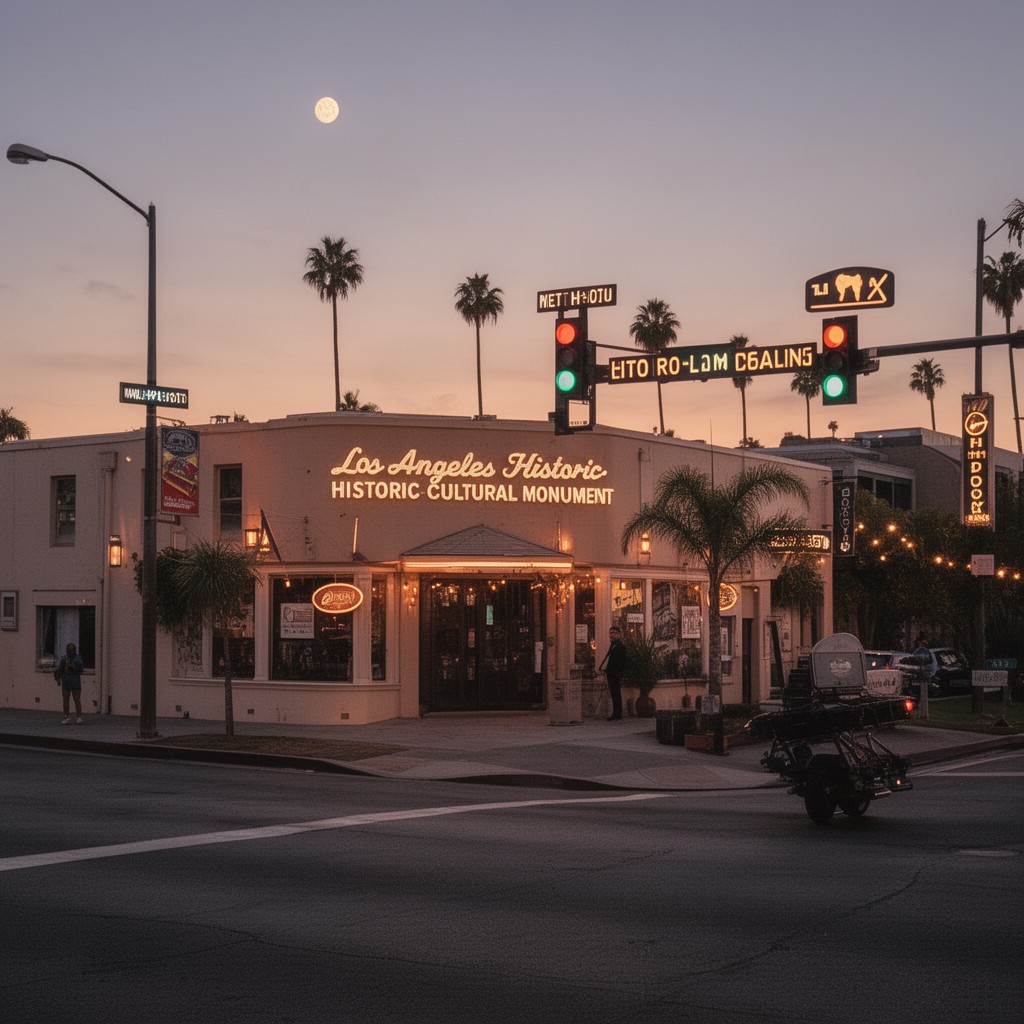 AI-generated illustration of Los Angeles Historic-Cultural Monument