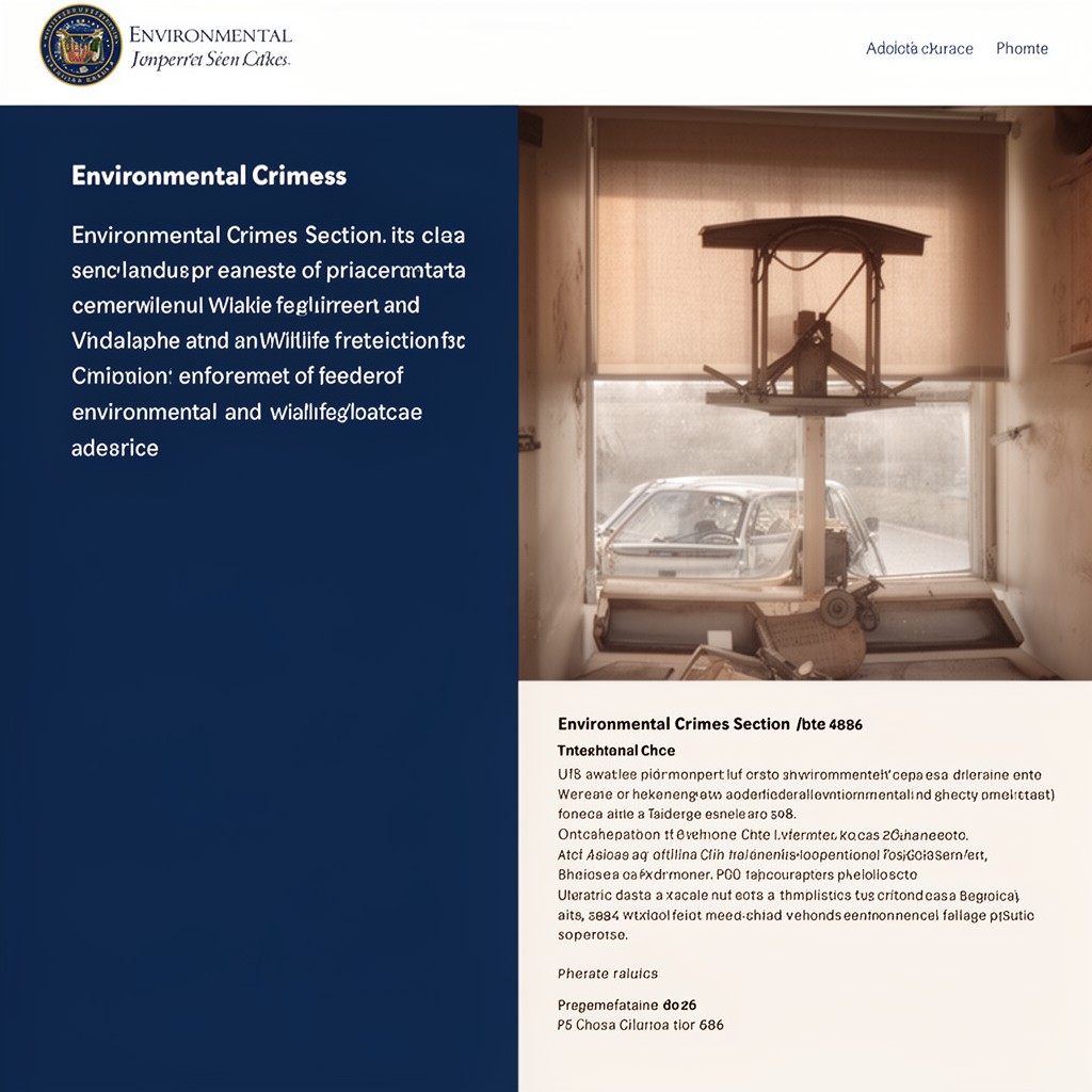 AI-generated illustration of Environmental Crimes Section