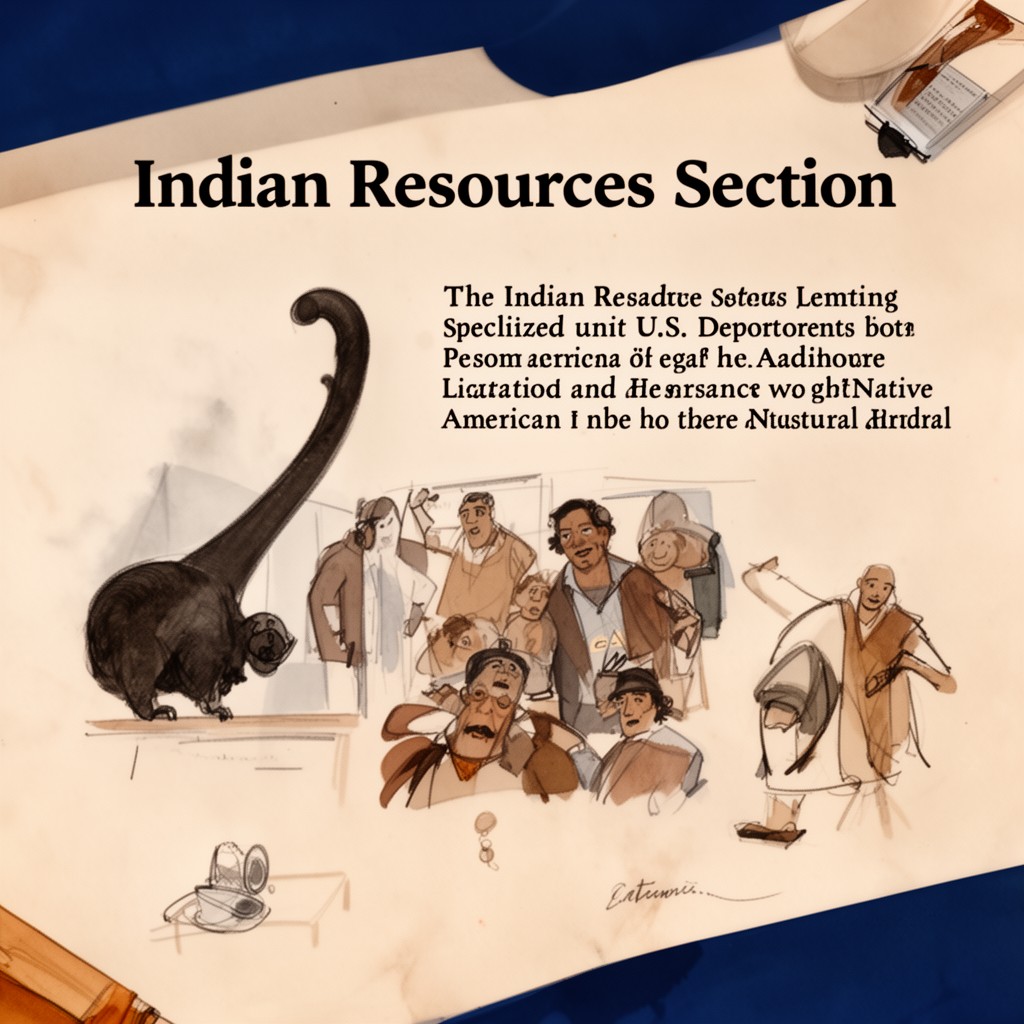 AI-generated illustration of Indian Resources Section